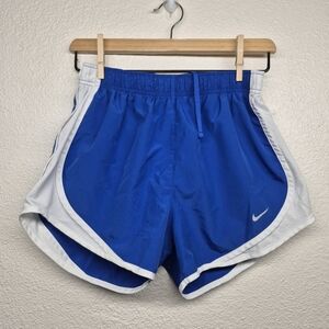 Nike Dri Fit Athletic Shorts Blue White Womens Size S